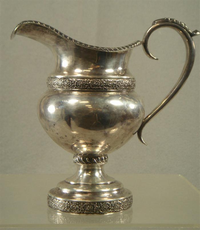 American coin silver cream pitcher,
