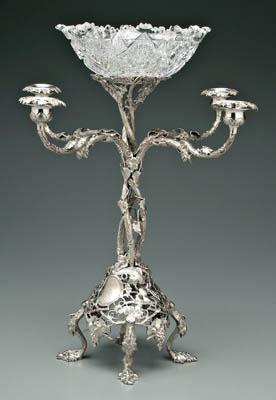 American coin silver epergne,
