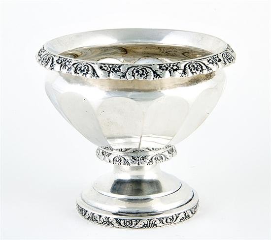 American coin silver footed bowl by