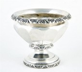 American coin silver footed bo