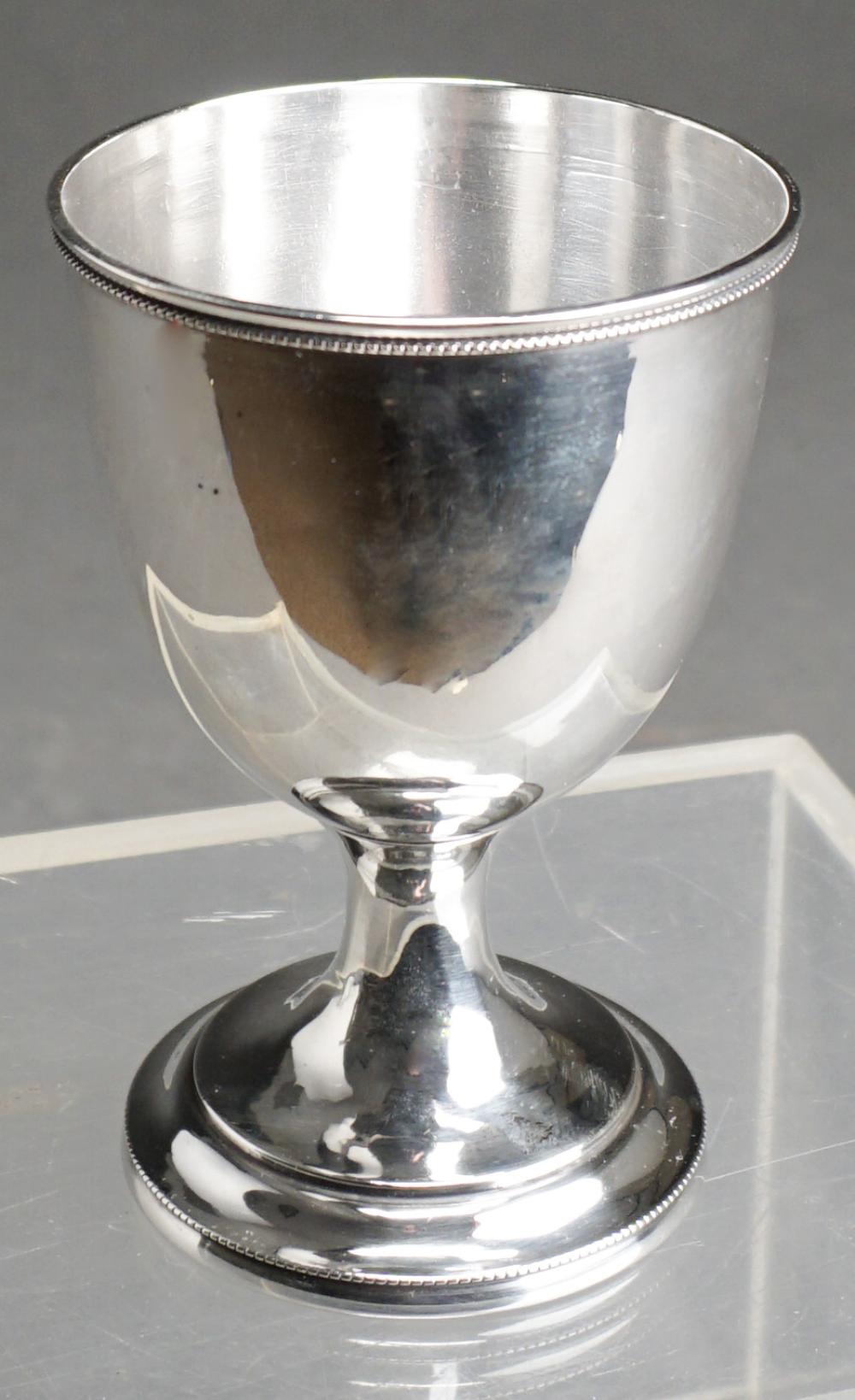 AMERICAN COIN SILVER GOBLET, 4