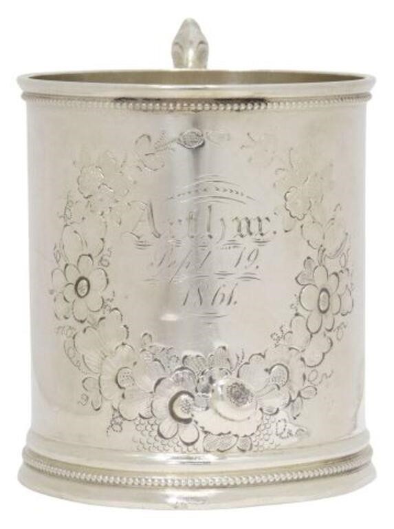 AMERICAN COIN SILVER HANDLED CUP/