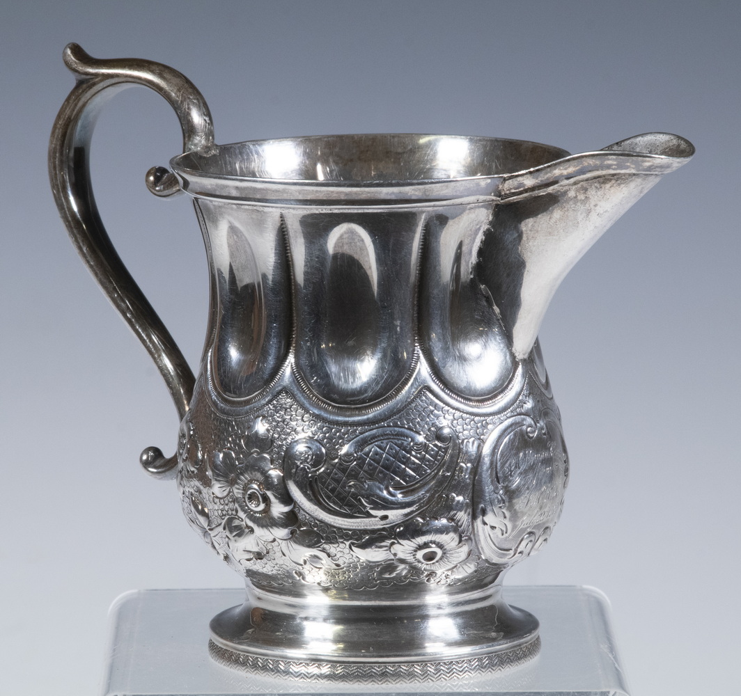 AMERICAN COIN SILVER JUG 19th c.