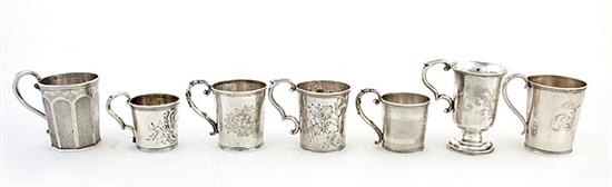 American coin silver mugs New