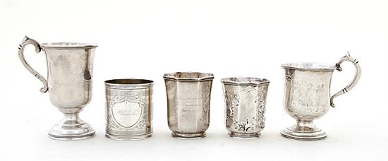 American coin silver mugs New