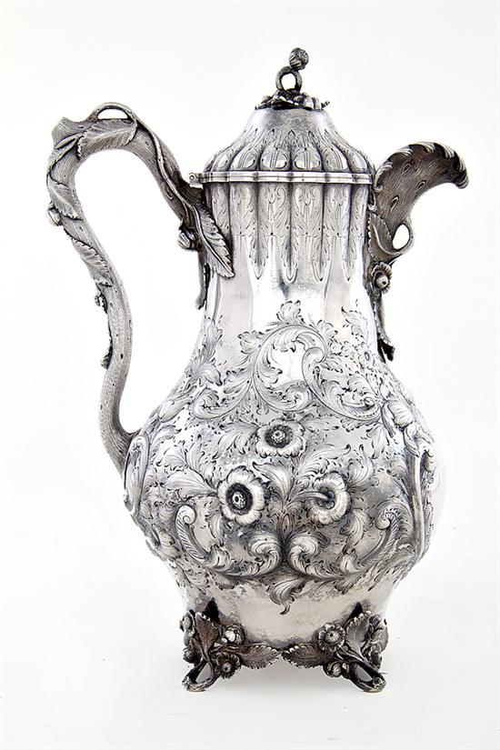 American coin silver pitcher by
