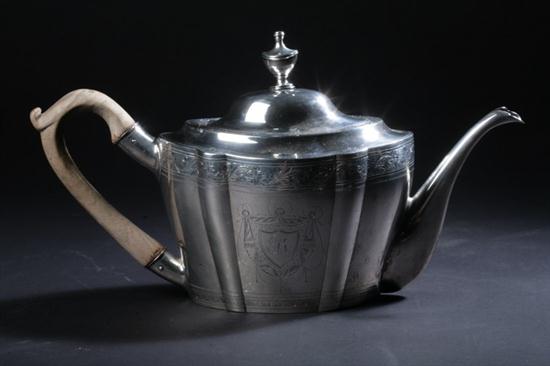 AMERICAN COIN SILVER TEAPOT BY HUGH
