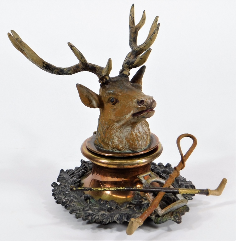 AMERICAN COLD PAINTED ZINC DEER ELK