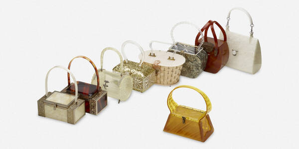 American. Collection of nine Lucite