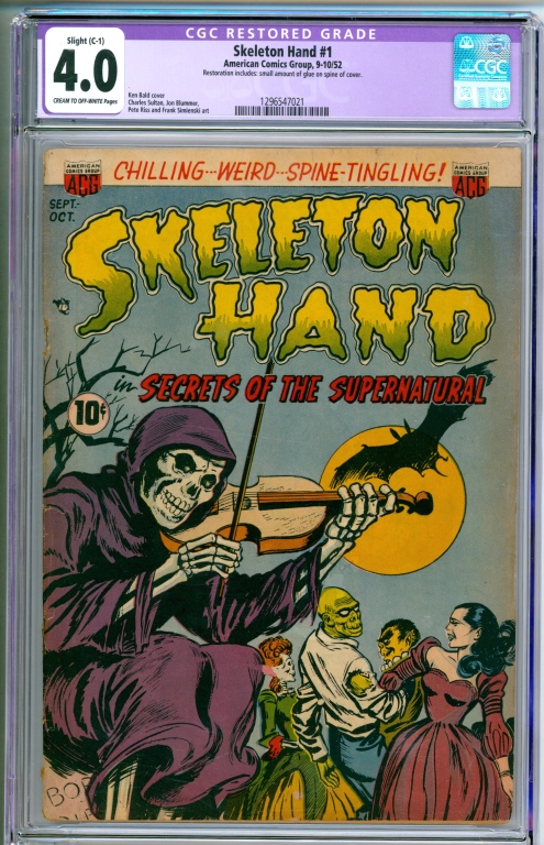 AMERICAN COMICS GROUP SKELETON HAND