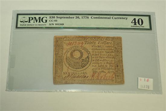 AMERICAN CONTINENTAL CURRENCY NOTE.