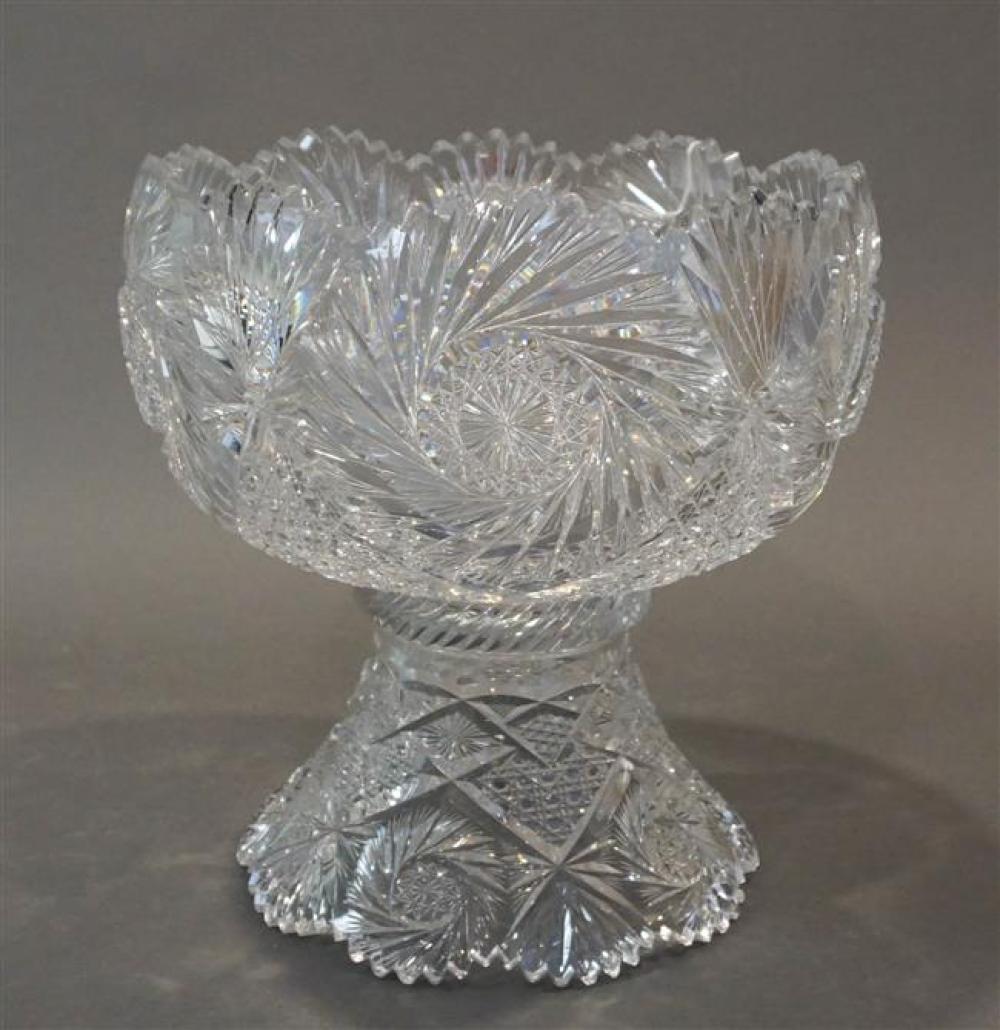 AMERICAN CUT CRYSTAL PEDESTAL PUNCH