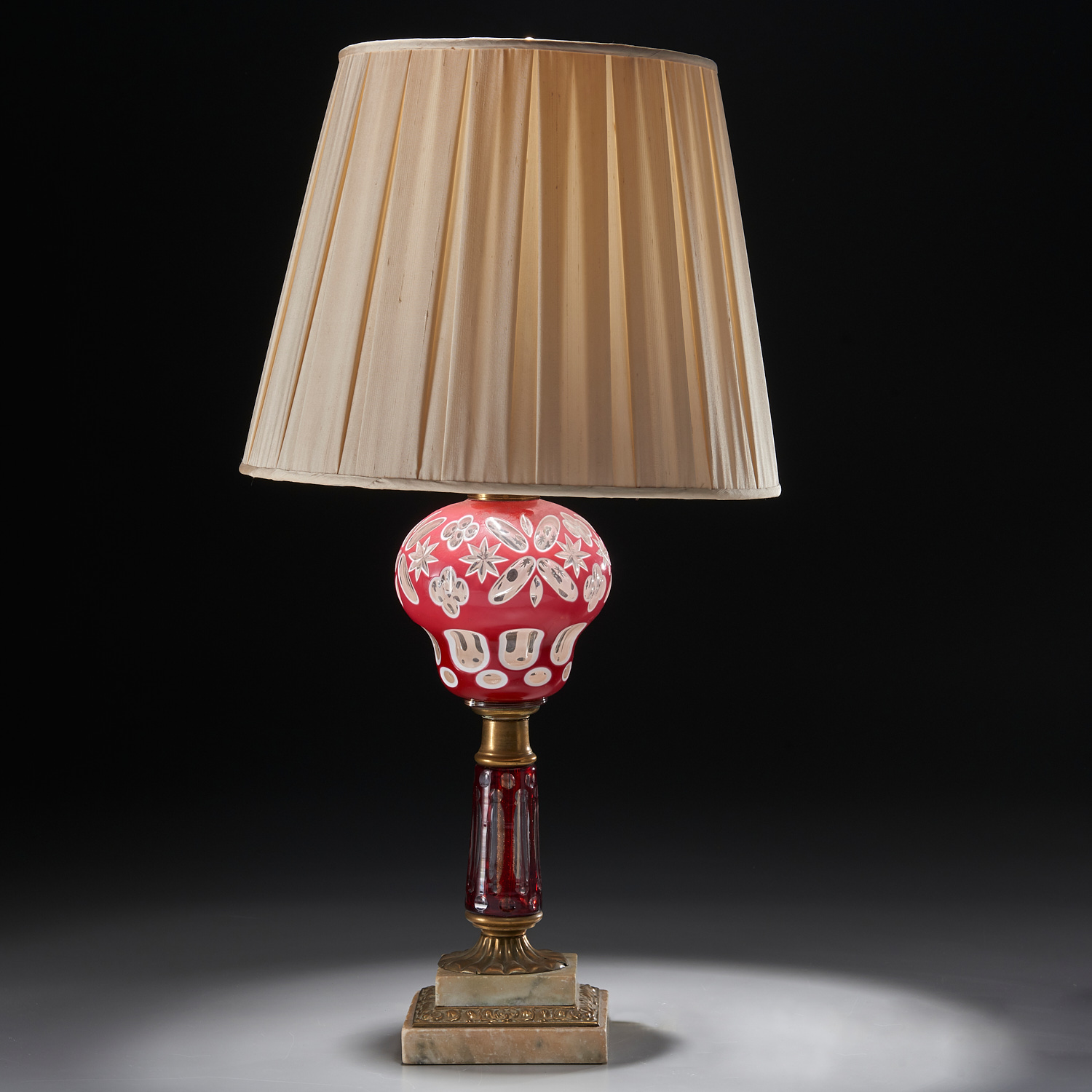 AMERICAN CUT DOUBLE-OVERLAY GLASS