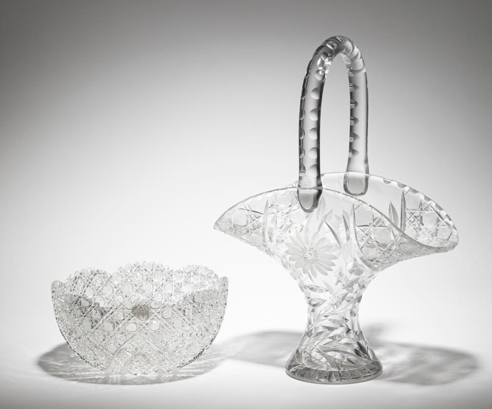 AMERICAN CUT GLASS BOWL AND