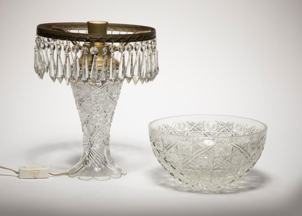 AMERICAN CUT GLASS LAMPAmerican Cut