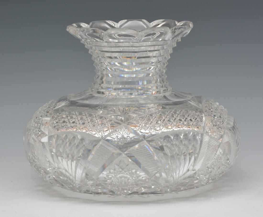 AMERICAN CUT GLASS OVERSIZED CENTER