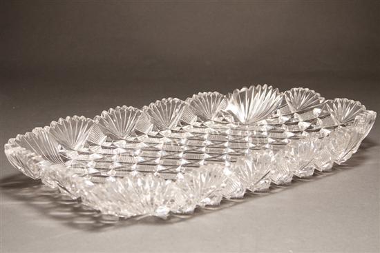 American cut glass rectangular tray