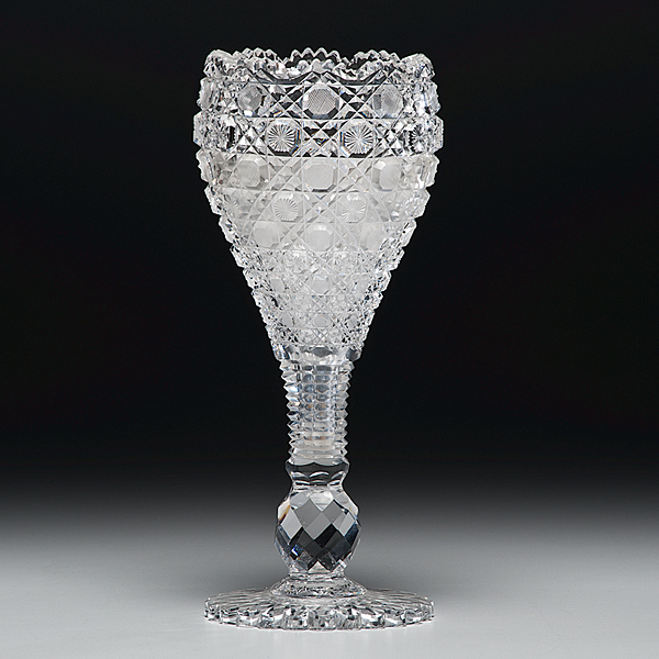 American Cut Glass Vase American