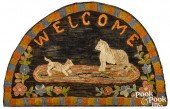 AMERICAN DEMILUNE HOOKED RUG,