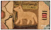 AMERICAN DOG HOOKED RUG, CA. 1