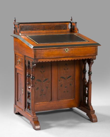 American Eastlake Burled, Incised