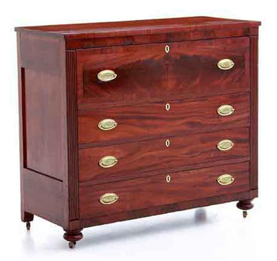 American Empire mahogany chest of