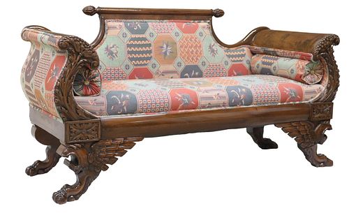 AMERICAN EMPIRE STYLE CARVED