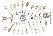 American enameled silver spoon