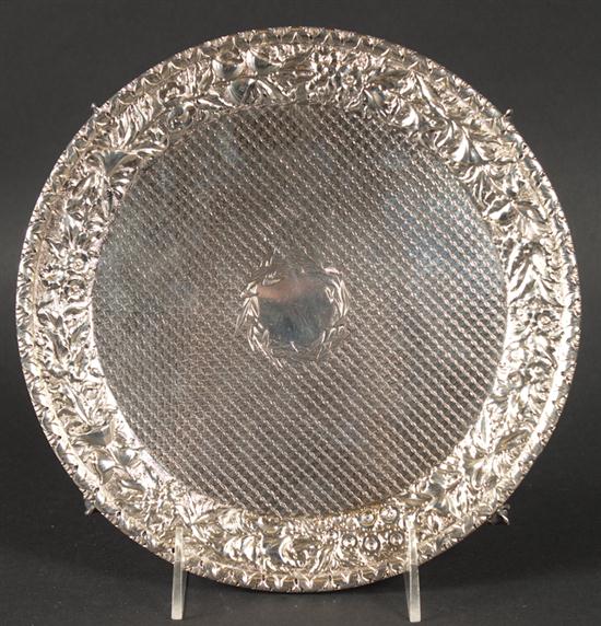 American engraved repousse silver