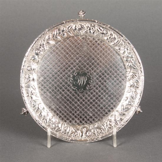 American engraved repousse silver