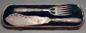 American engraved silver fish
