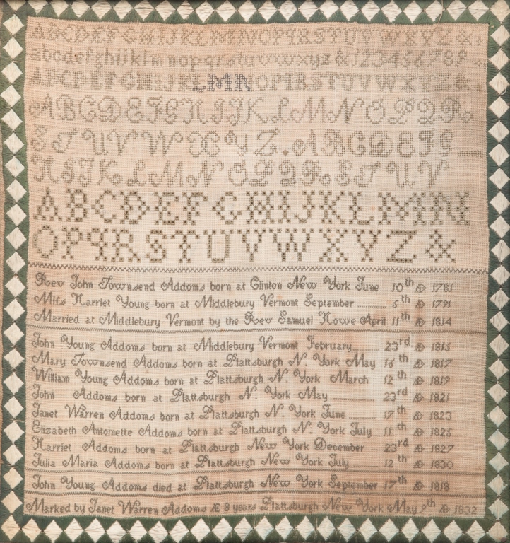 AMERICAN FAMILY REGISTER SAMPLER.