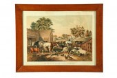AMERICAN FARM YARD-EVENING BY