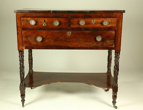 AMERICAN FEDERAL CARVED MAHOGANY