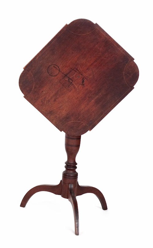 American Federal cherry candlestand