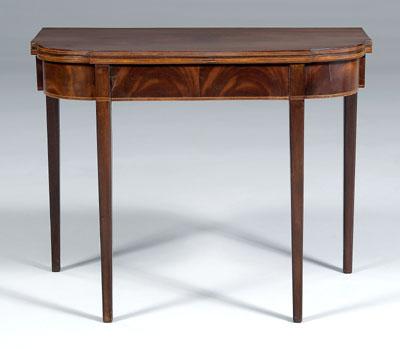 American Federal inlaid card table,