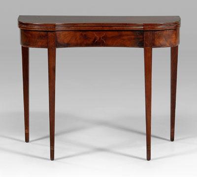 American Federal inlaid card table,