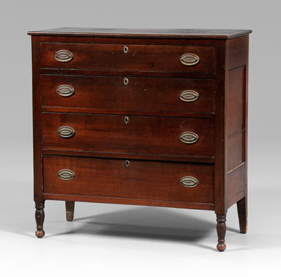 American Federal walnut chest,
