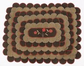 AMERICAN FELT PENNY RUG WITH H