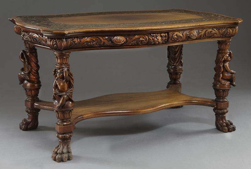 American figural carved walnut