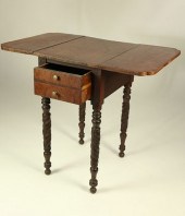 AMERICAN FIGURED MAHOGANY DROP