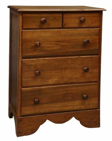 AMERICAN FIVE-DRAWER DRESSER, EARLY