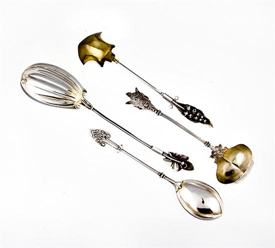 American floral figural silver