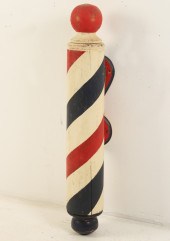 AMERICAN FOLK ART BARBER POLE