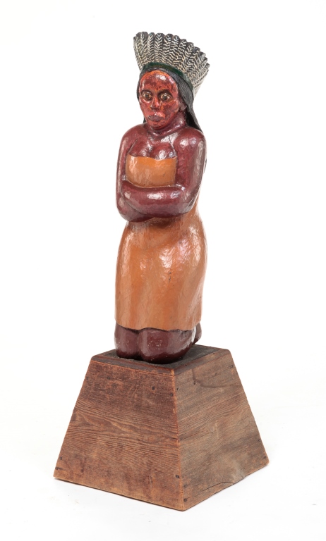 AMERICAN FOLK ART CARVED CIGAR