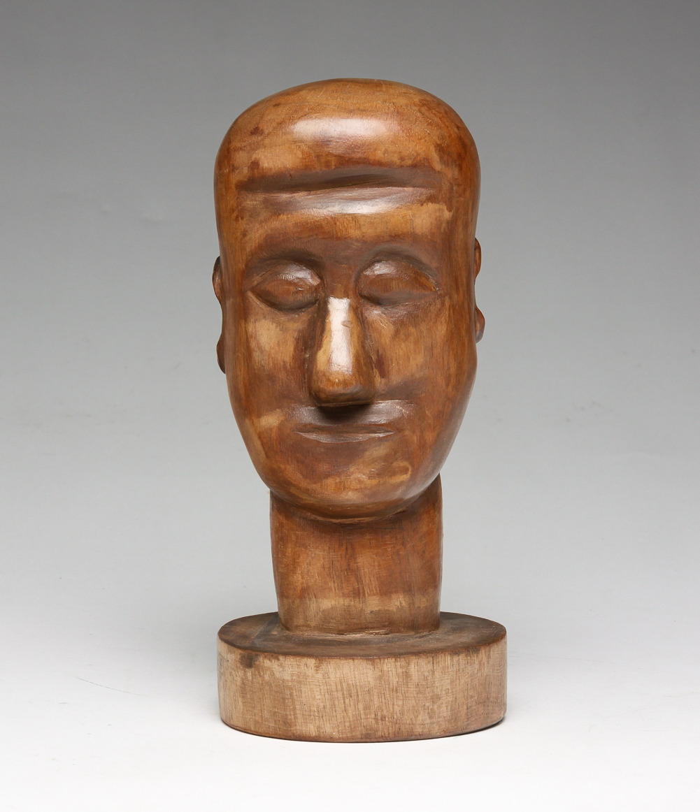 AMERICAN FOLK ART CARVED MAN'S