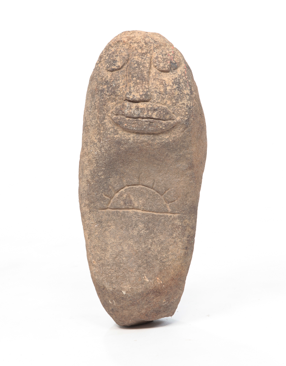AMERICAN FOLK ART CARVED STONE