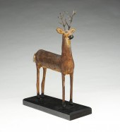 AMERICAN FOLK ART DEER. Late 1