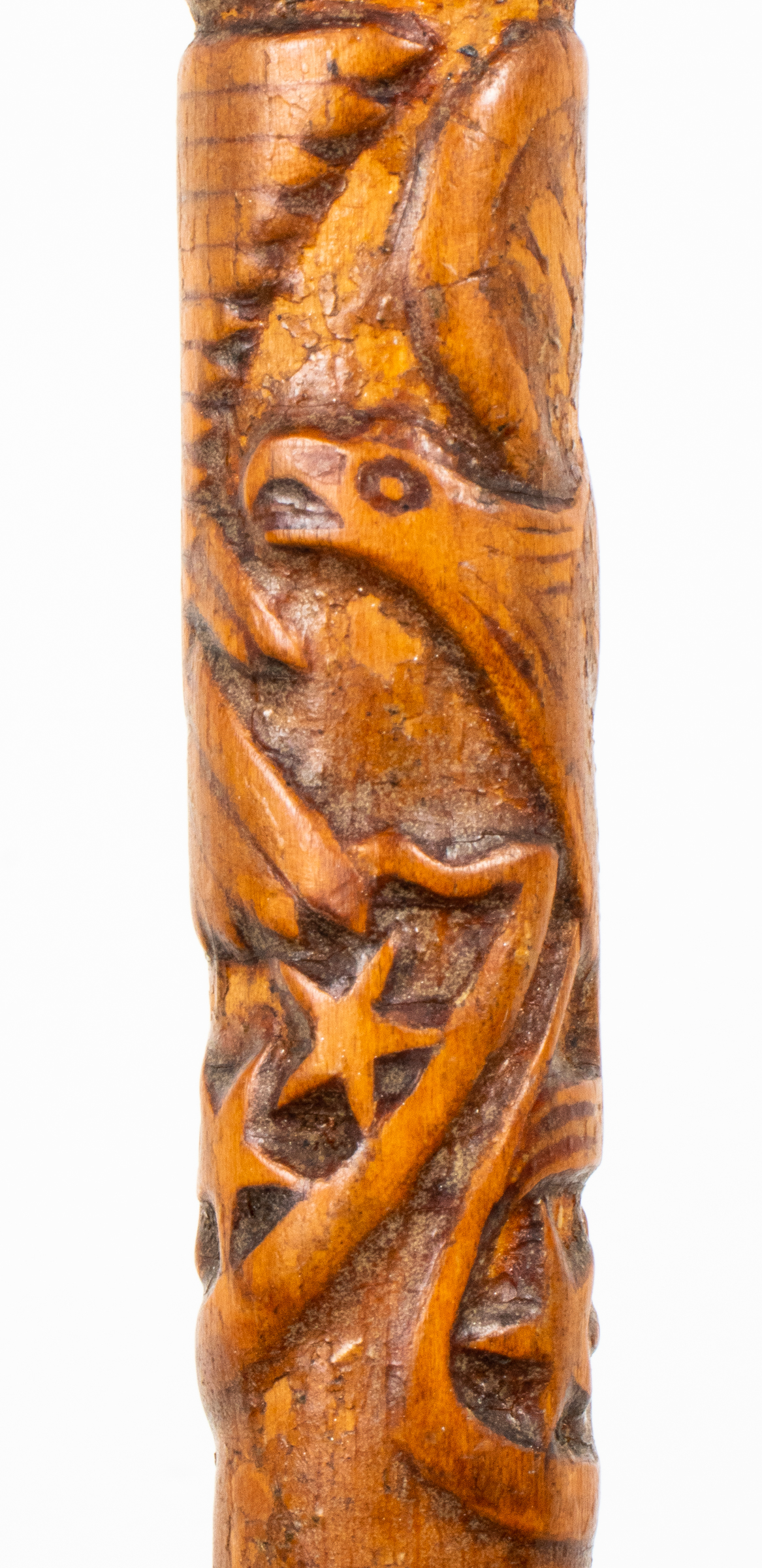AMERICAN FOLK ART EAGLE CARVED WOOD