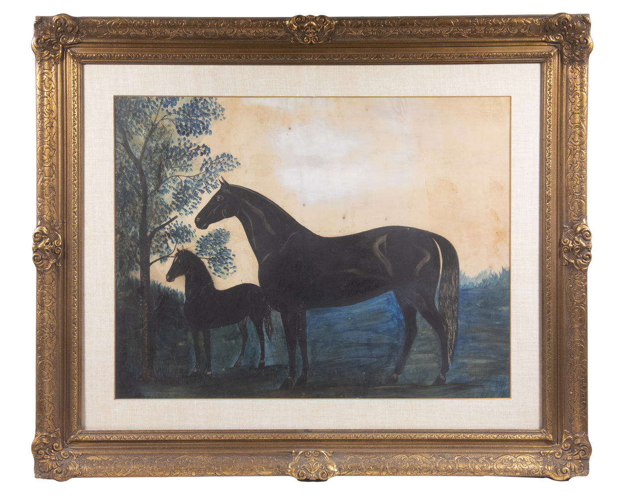AMERICAN FOLK ART EQUINE PORTRAIT